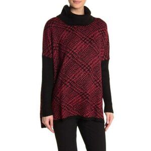 Joseph A. Printed Cowl Neck Knit‎ Sweater Medium